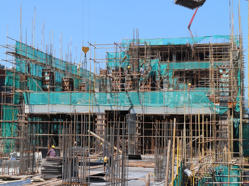 Scaffolding Used in Office Construction Project